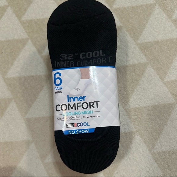 32 degrees MEN'S 6-PACK COOL COMFORT NO SHOW SOCKS - Picture 2 of 3